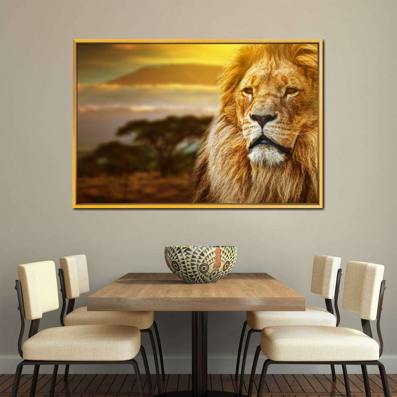 Lion In African Safari Wall Art