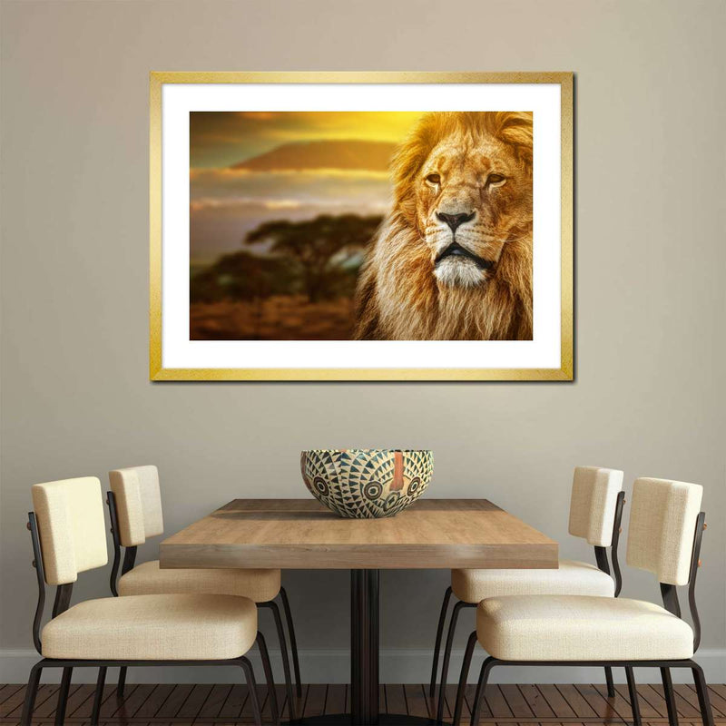 Lion In African Safari Wall Art