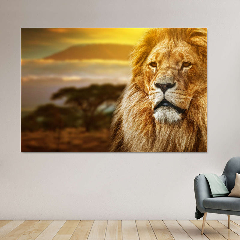 Lion In African Safari Wall Art