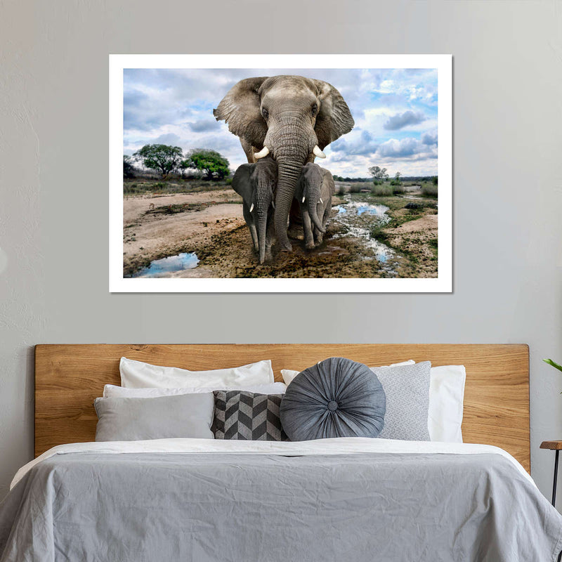 Safari Elephants Wall Art