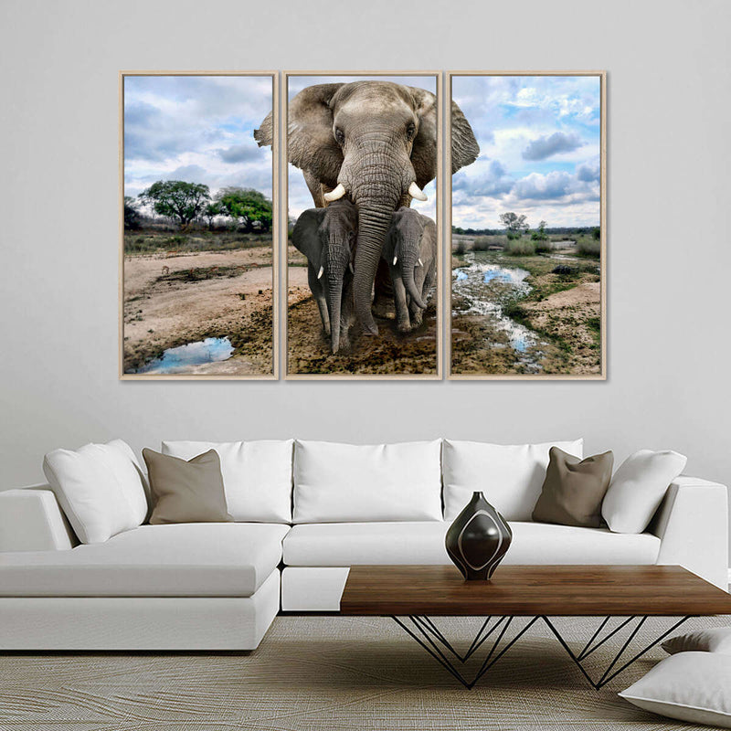 Safari Elephants Wall Art