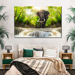 Waterfall Elephant Wall Art
