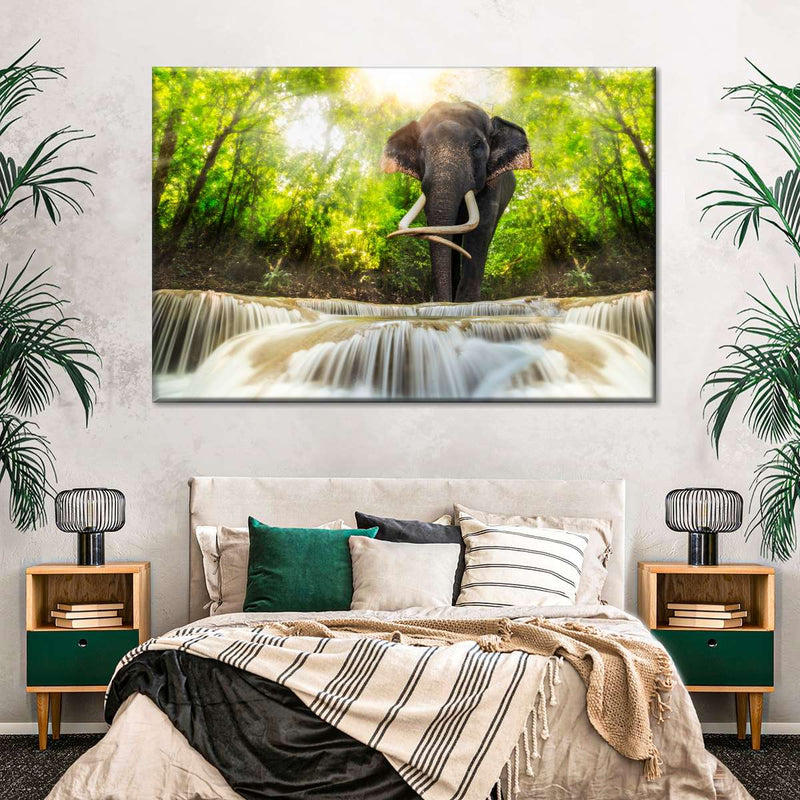 Waterfall Elephant Wall Art