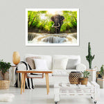 Waterfall Elephant Wall Art