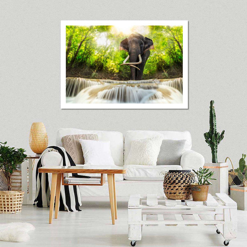 Waterfall Elephant Wall Art