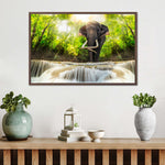 Waterfall Elephant Wall Art