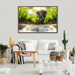 Waterfall Elephant Wall Art