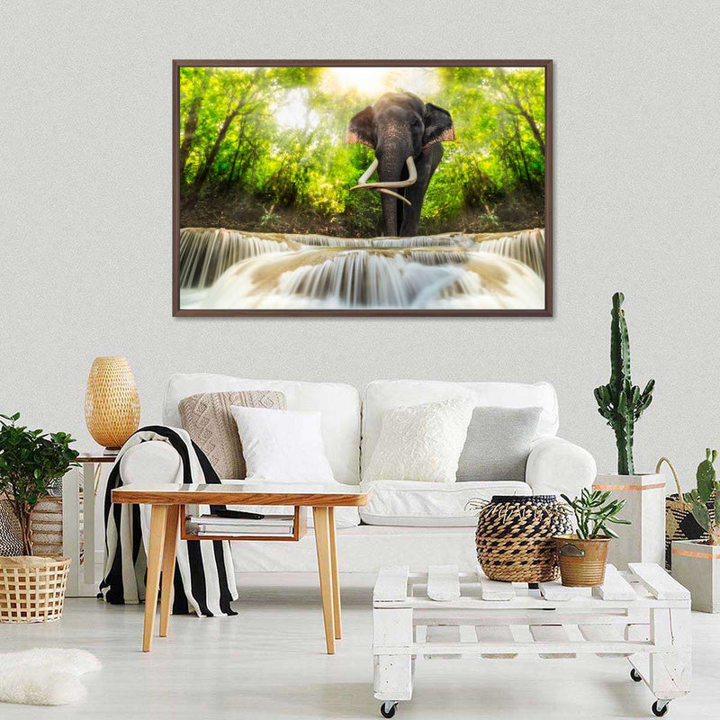 Waterfall Elephant Wall Art