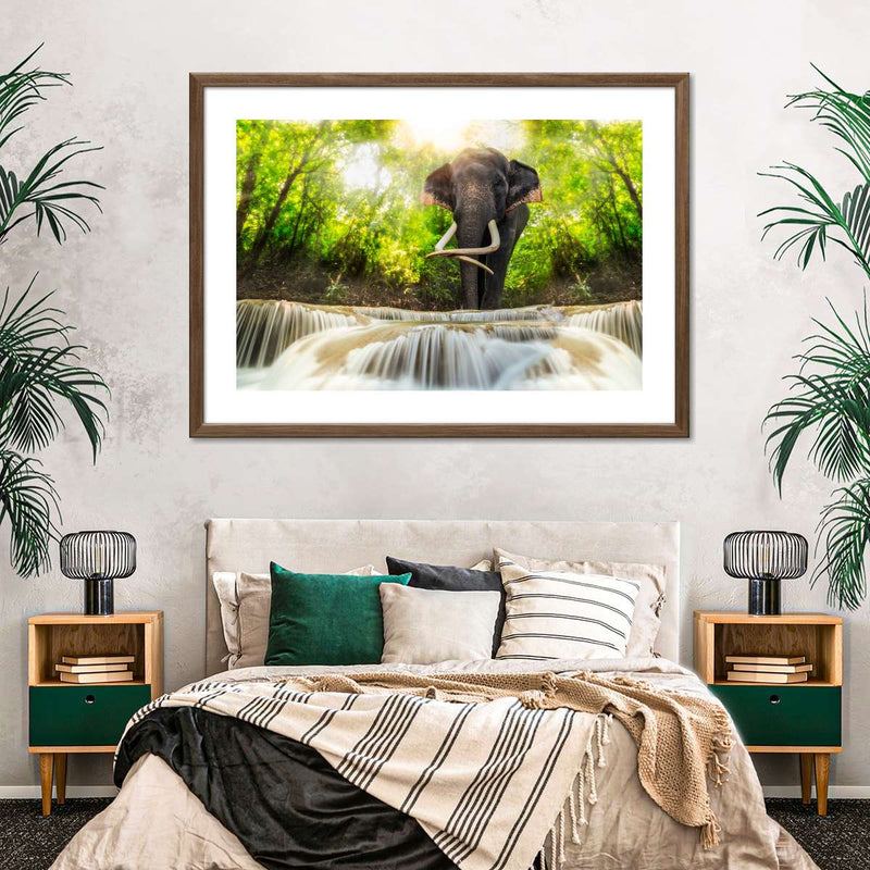 Waterfall Elephant Wall Art