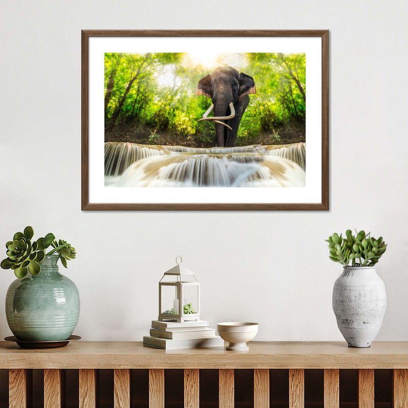 Waterfall Elephant Wall Art