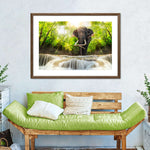 Waterfall Elephant Wall Art