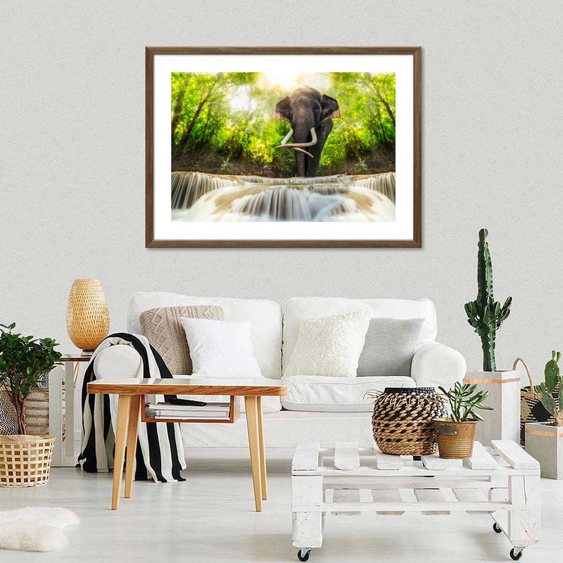 Waterfall Elephant Wall Art