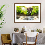 Waterfall Elephant Wall Art