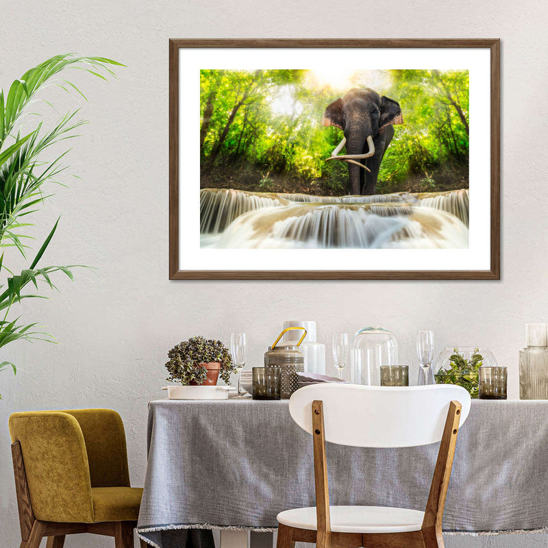 Waterfall Elephant Wall Art