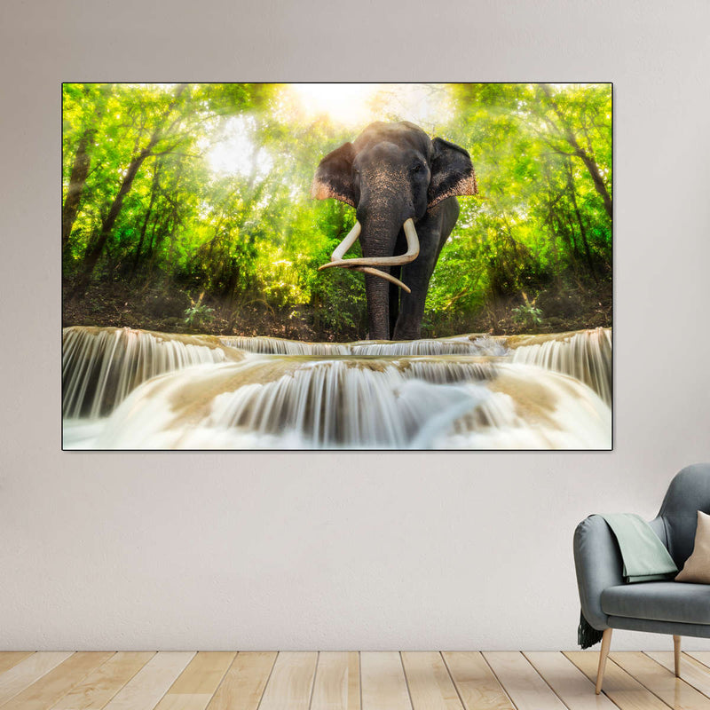 Waterfall Elephant Wall Art