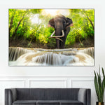 Waterfall Elephant Wall Art