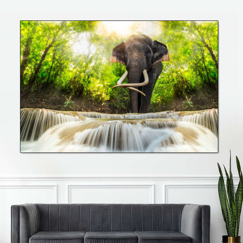 Waterfall Elephant Wall Art