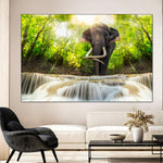 Waterfall Elephant Wall Art