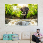 Waterfall Elephant Wall Art