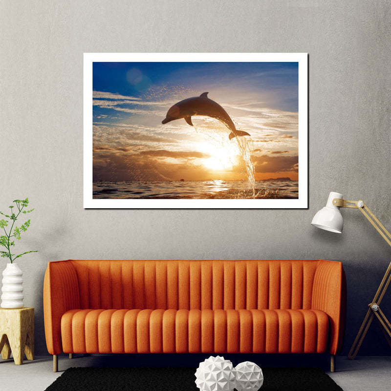Jumping Dolphin Wall Art