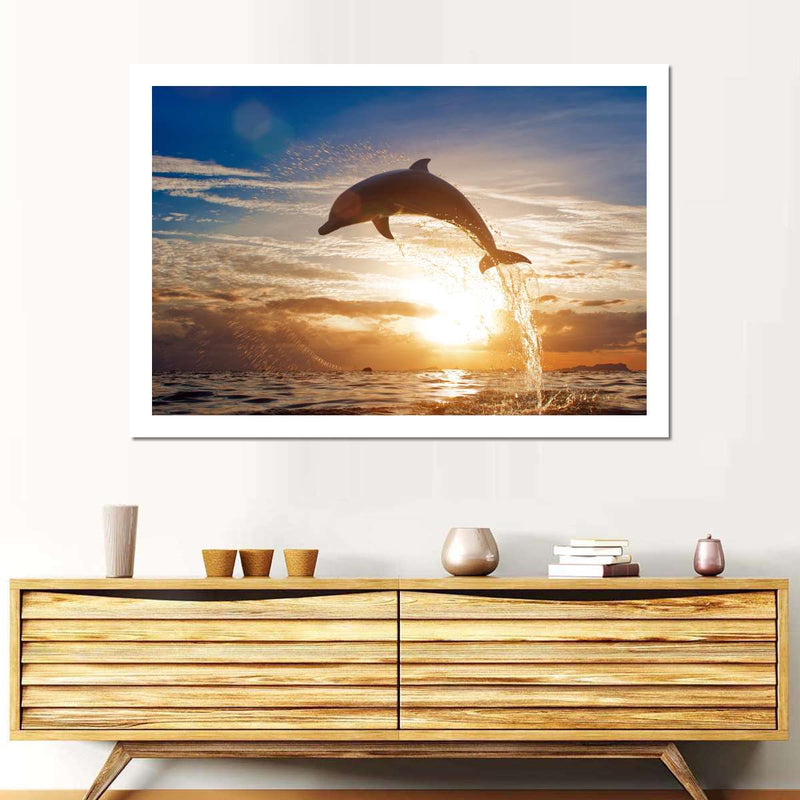 Jumping Dolphin Wall Art