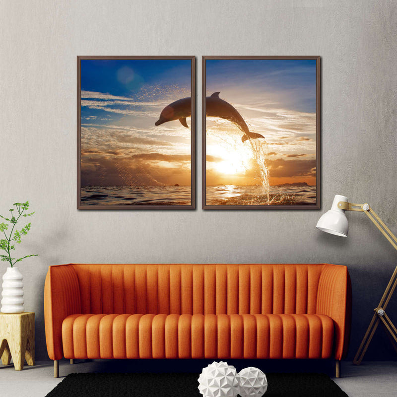 Jumping Dolphin Wall Art