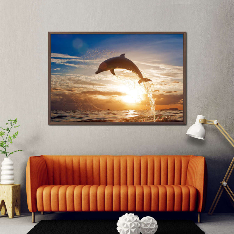 Jumping Dolphin Wall Art