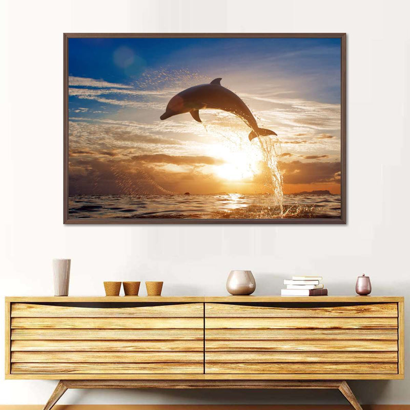 Jumping Dolphin Wall Art