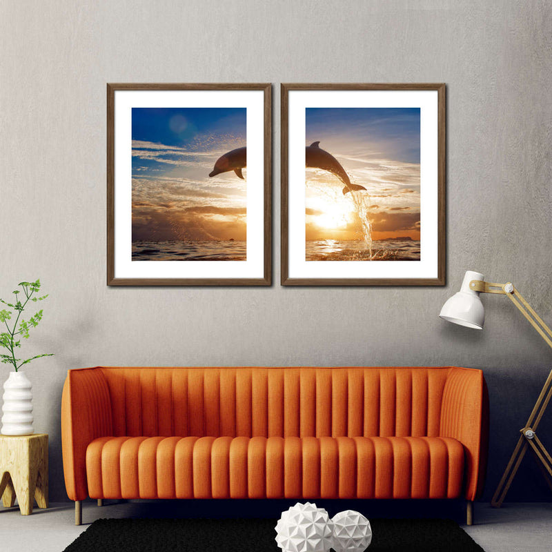 Jumping Dolphin Wall Art