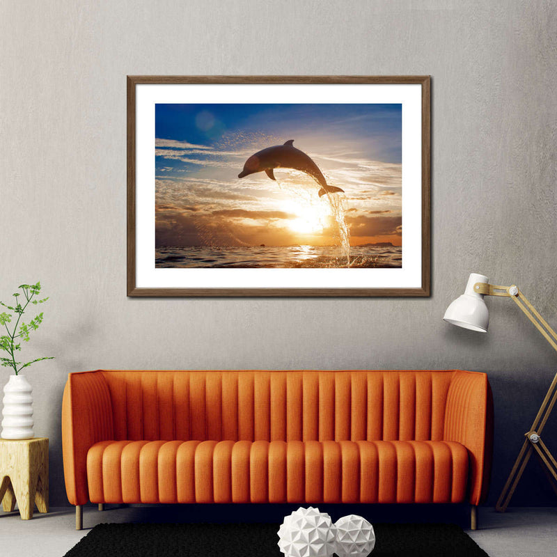 Jumping Dolphin Wall Art