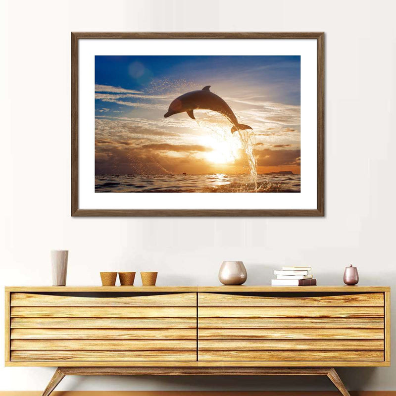 Jumping Dolphin Wall Art