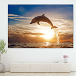 Jumping Dolphin Wall Art