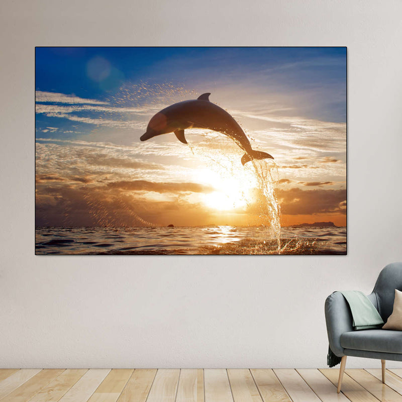Jumping Dolphin Wall Art