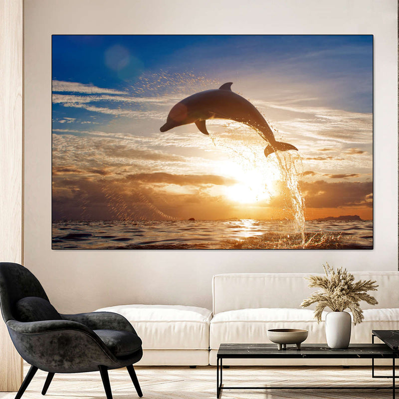 Jumping Dolphin Wall Art