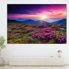 Pink Flowers At Sunset Wall Art