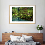 Zen Lakeside Bonsai Trees Wall Art