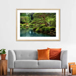Zen Lakeside Bonsai Trees Wall Art