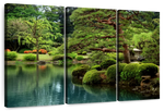 Zen Lakeside Bonsai Trees Wall Art