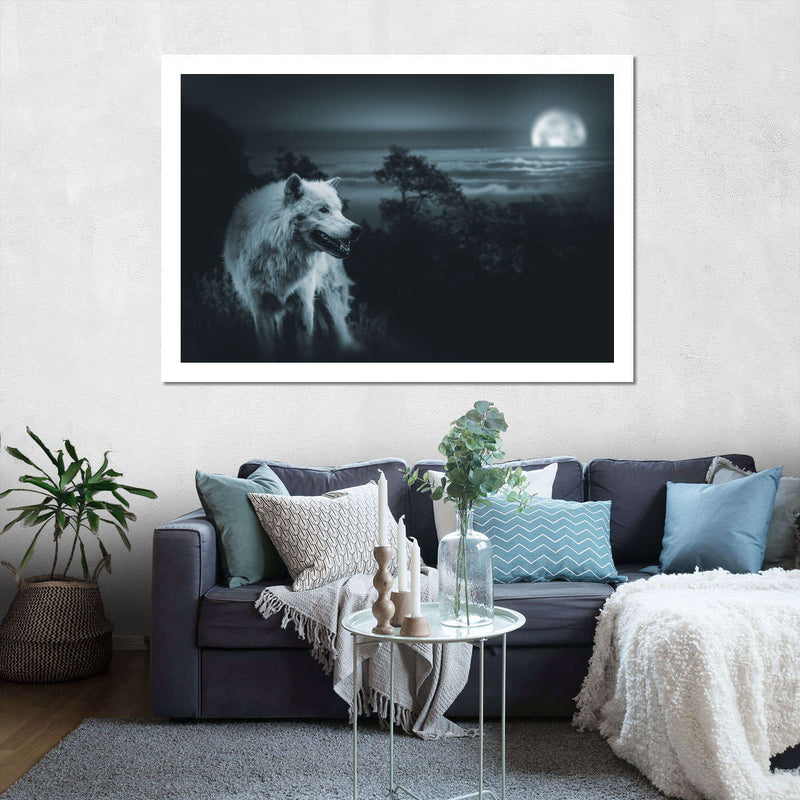 Moon Wolf Wall Art