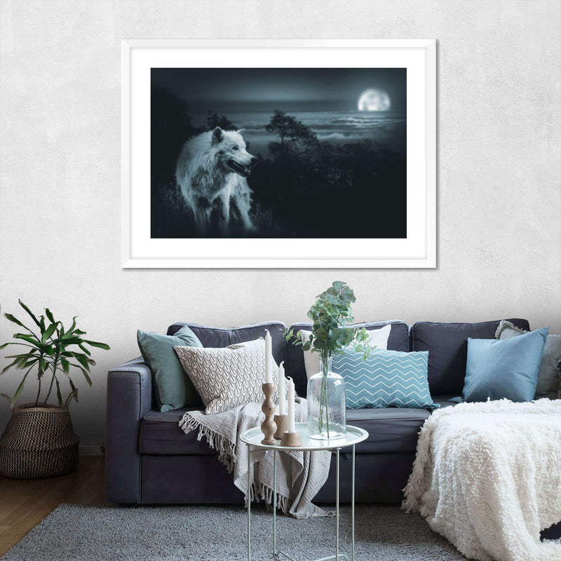 Moon Wolf Wall Art