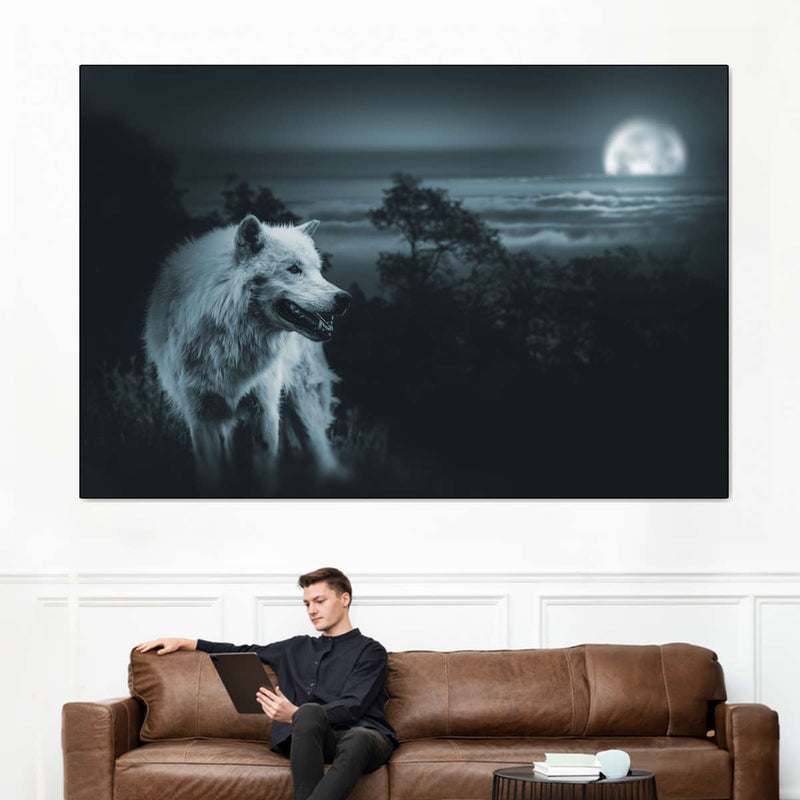 Moon Wolf Wall Art