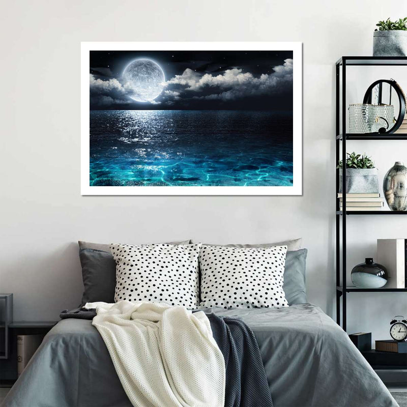Romantic Full Moon Wall Art