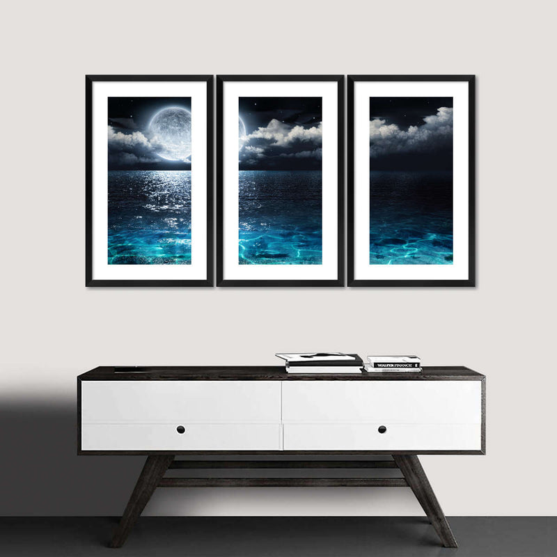 Romantic Full Moon Wall Art