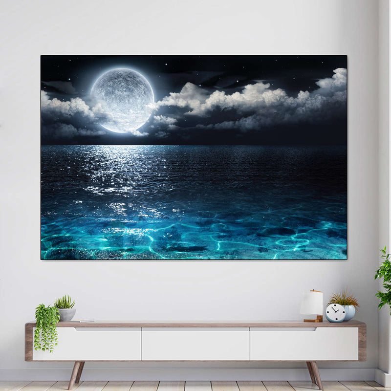 Romantic Full Moon Wall Art