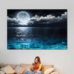 Romantic Full Moon Wall Art