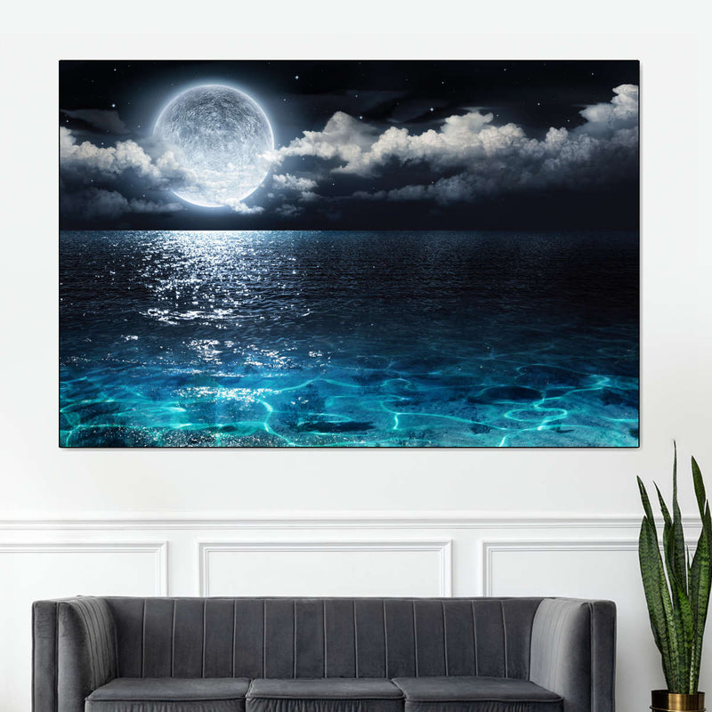 Romantic Full Moon Wall Art