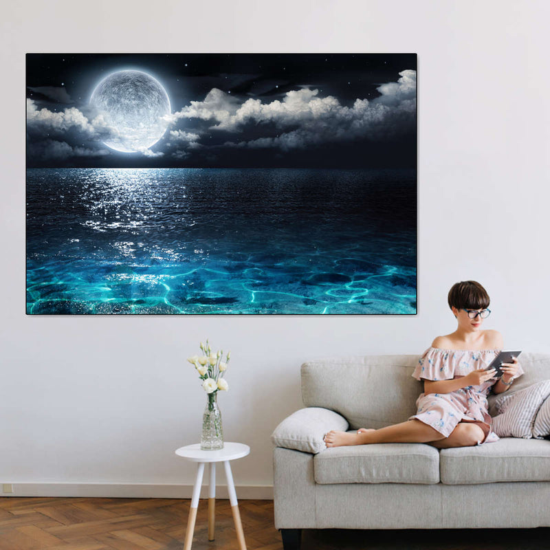 Romantic Full Moon Wall Art