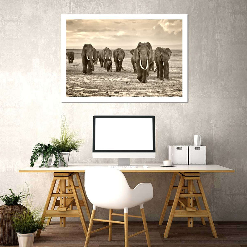 Herd Of Elephants Wall Art