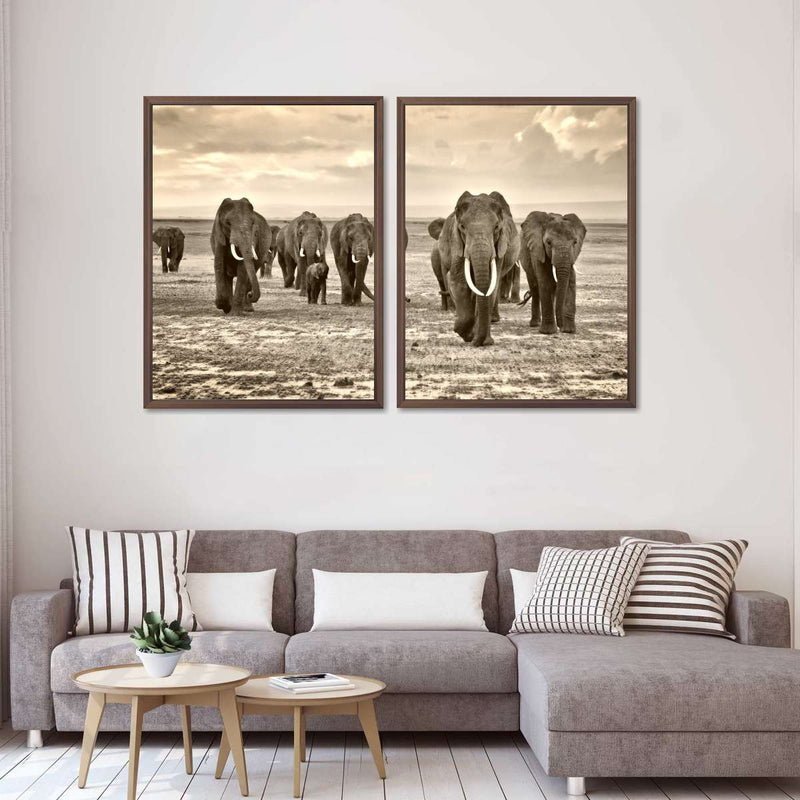 Herd Of Elephants Wall Art