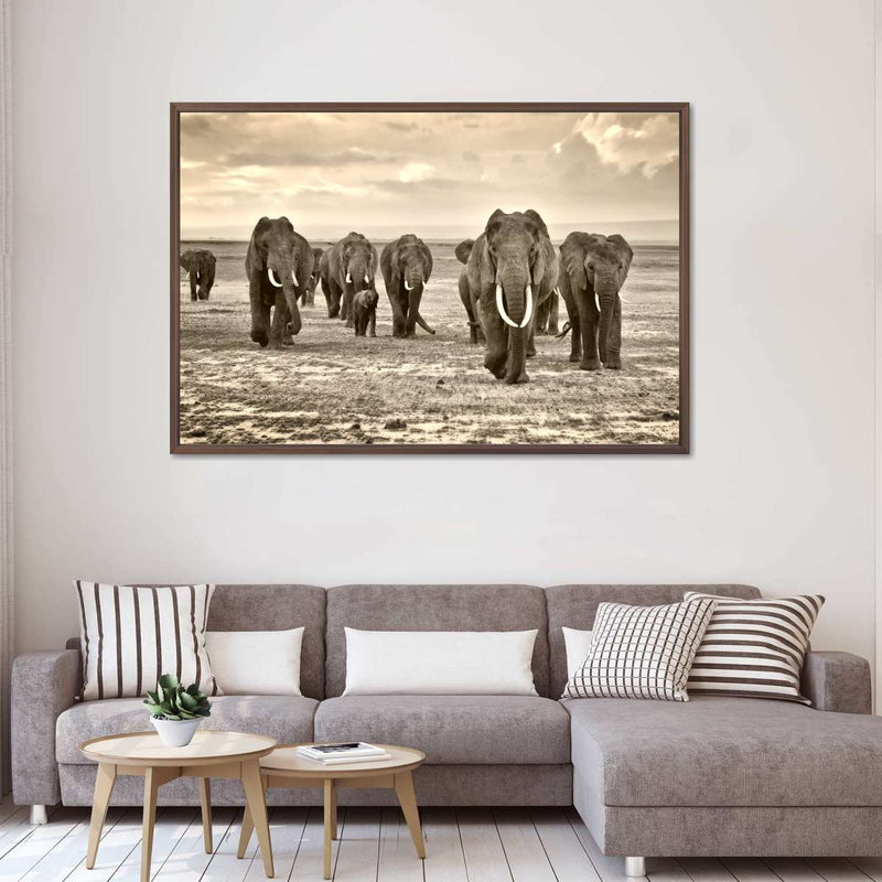 Herd Of Elephants Wall Art